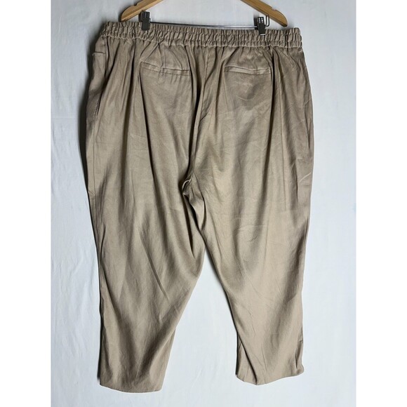 NWT Calvin Klein Womens Career Pull On Dress Pants Soft Linen Blend Plus Size 3X - Picture 2 of 14